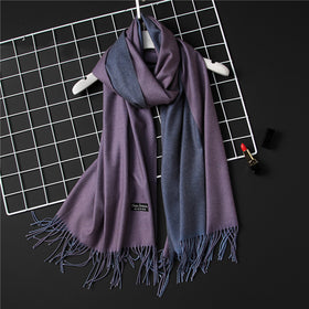 Double-sided Two Tone Vivid Soft Scarf