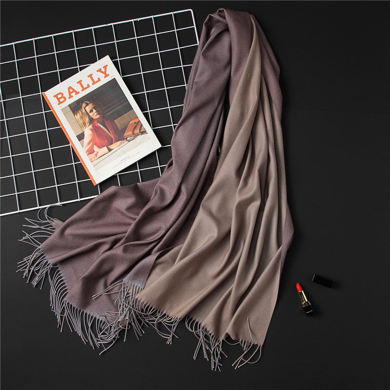 Double-sided Two Tone Vivid Soft Scarf