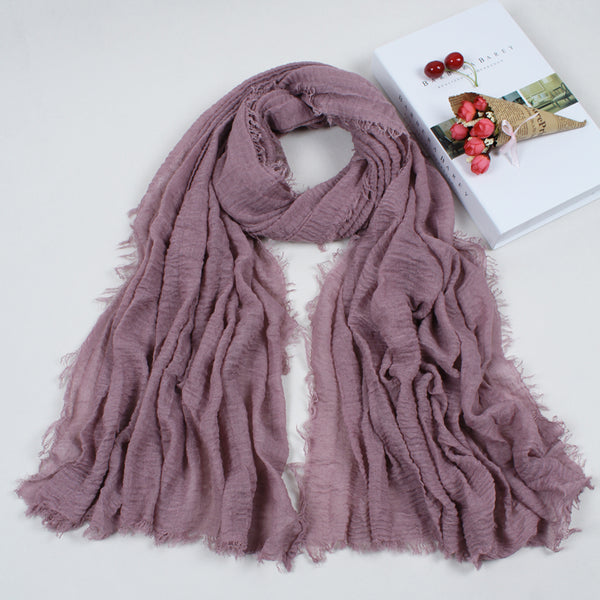 Pure Color Bubble Plain Scarves