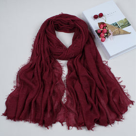 Pure Color Bubble Plain Scarves