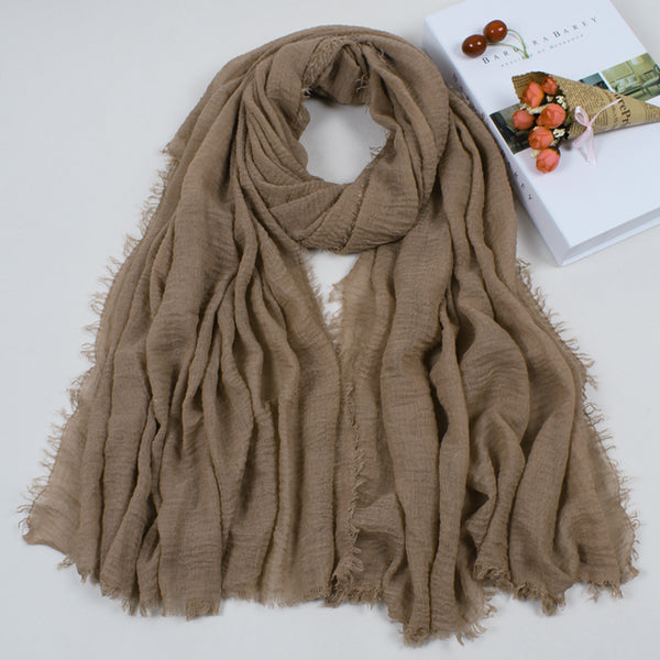 Pure Color Bubble Plain Scarves