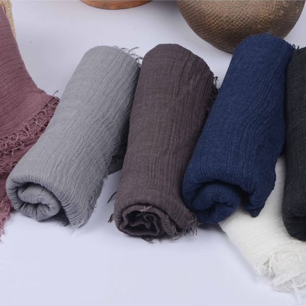 Pure Color Bubble Plain Scarves