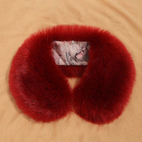 Natural Fur Collar Winter Scarf